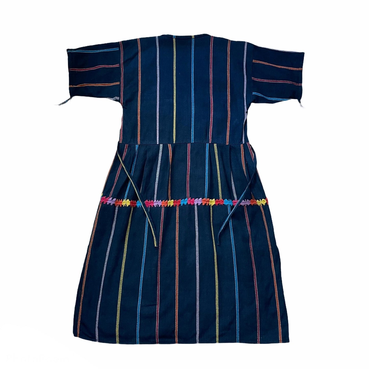 Huipil × Indigo Dress K (S)/グアテマラ ウィピル × 藍染 ワンピース