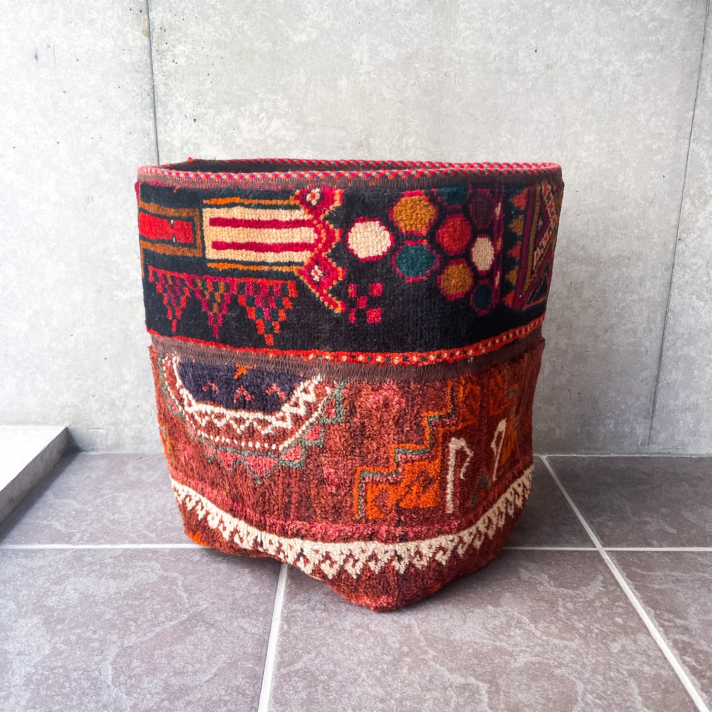Trival Rug Pot (L) #2/トライバルラグ 絨毯 鉢カバー ポット