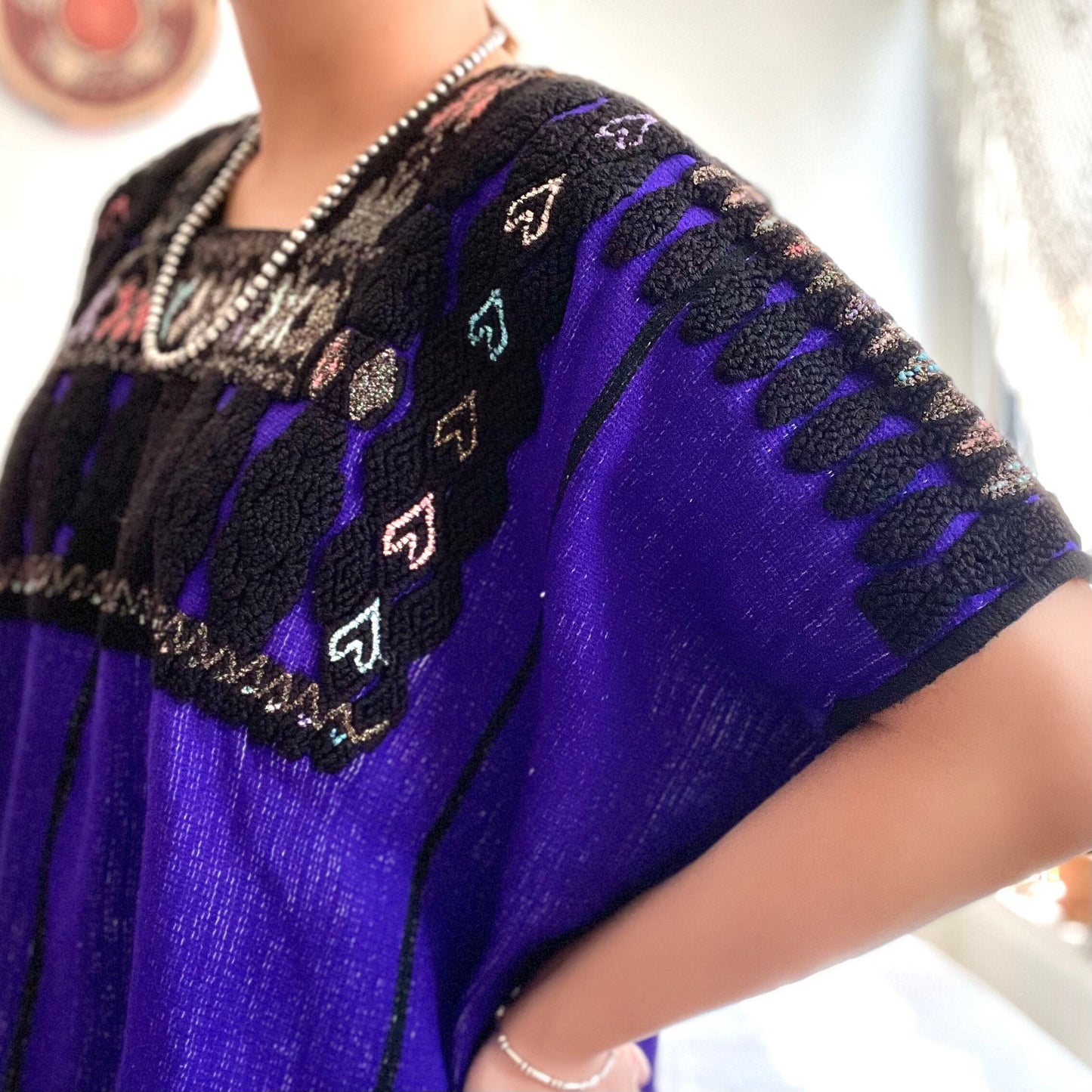 Mexican Huipil B/メキシコ ウィピル 刺繍 ブラウス 民族衣装