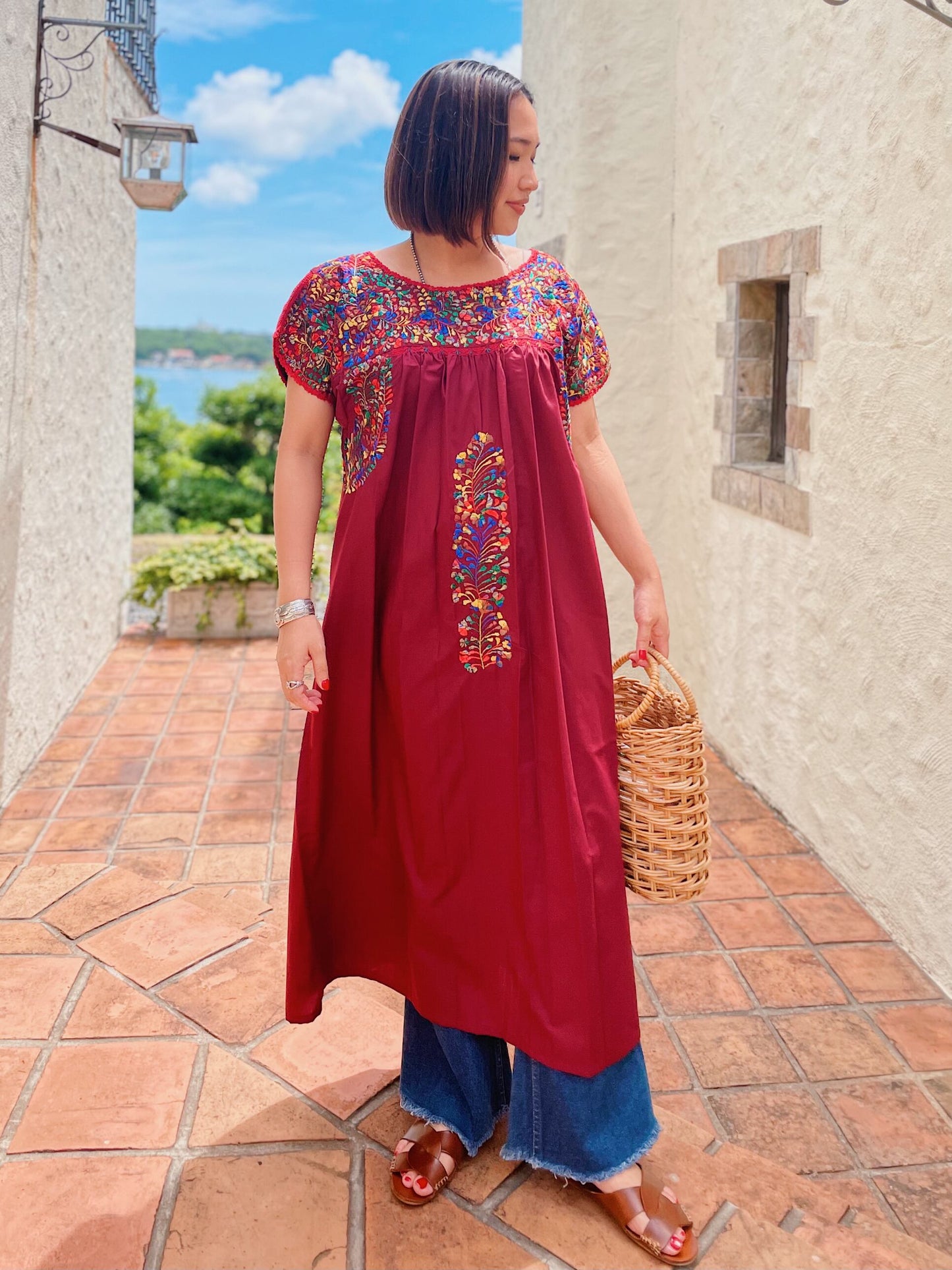 San Antonino Dress H/サンアントニーノ メキシコ刺繍 ワンピース