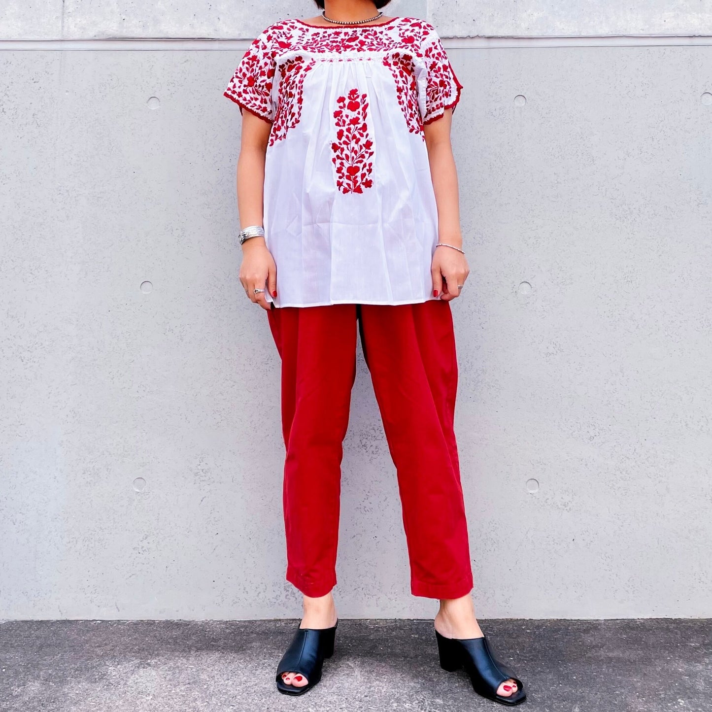 San Antonino Blouse D/サンアントニーノ メキシコ刺繍 ブラウス チュニック
