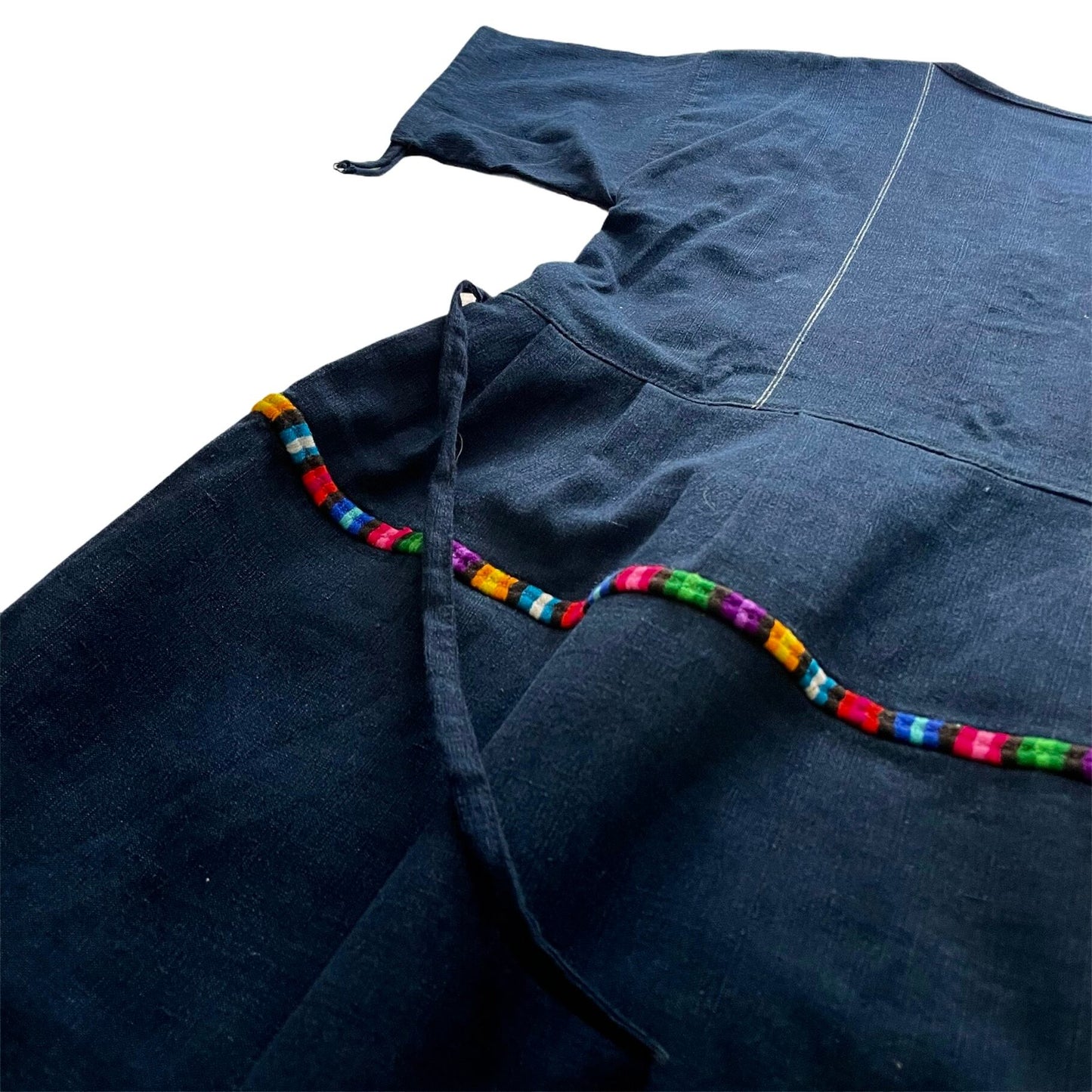 Huipil × Indigo Dress H (S)/グアテマラ ウィピル × 藍染 ワンピース