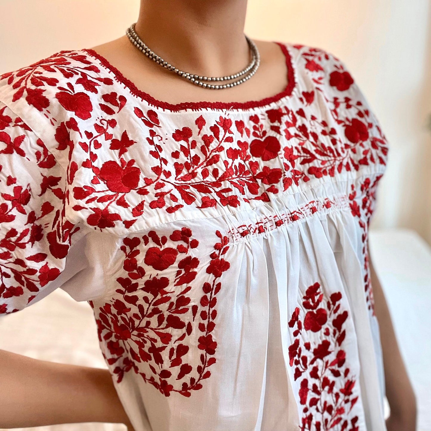 San Antonino Blouse D/サンアントニーノ メキシコ刺繍 ブラウス チュニック
