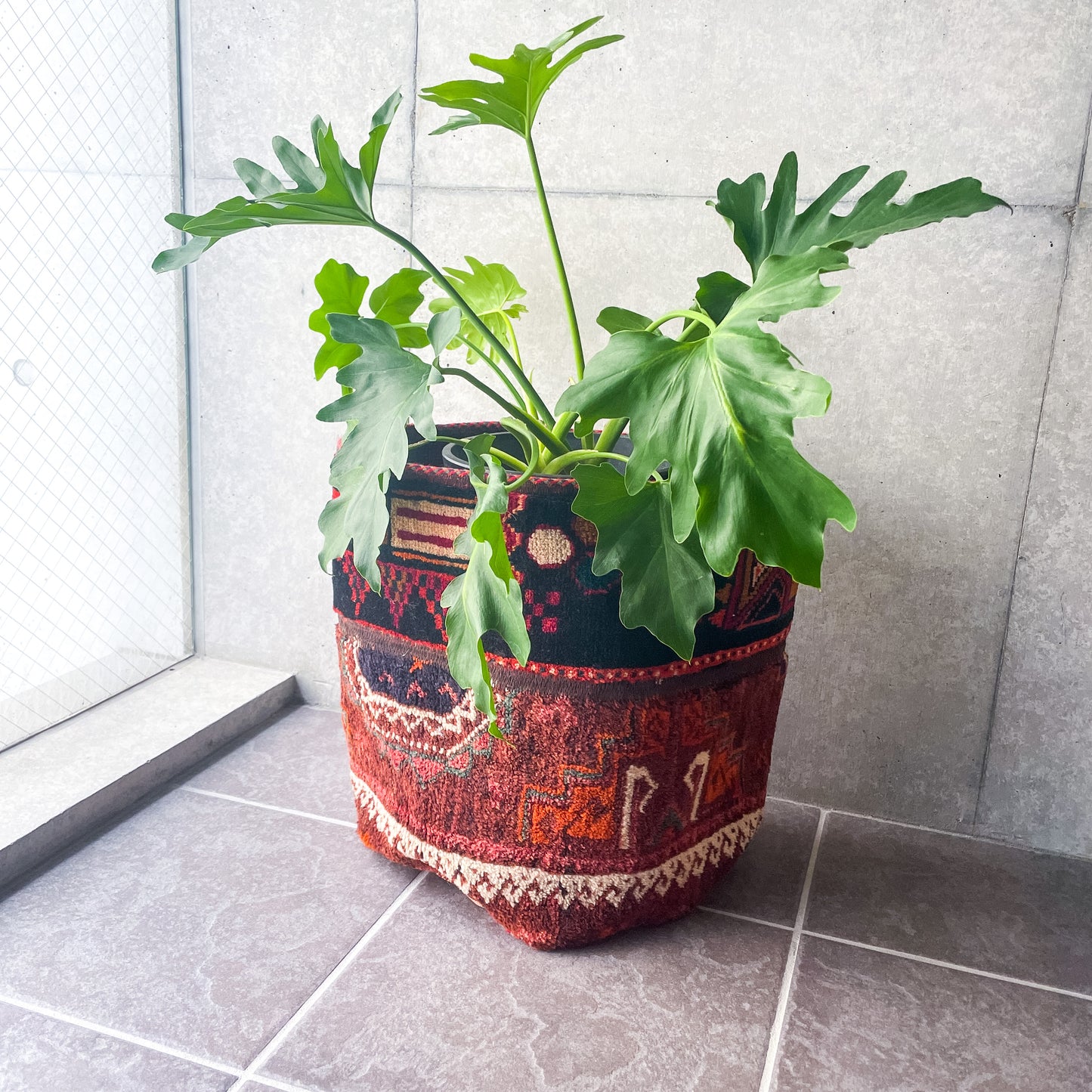 Trival Rug Pot (L) #2/トライバルラグ 絨毯 鉢カバー ポット