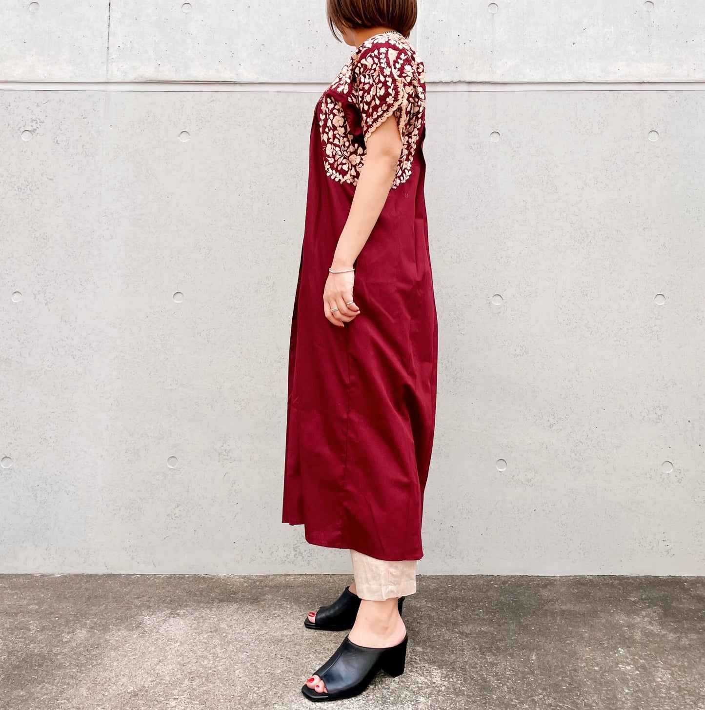 San Antonino Dress F/サンアントニーノ メキシコ刺繍 ワンピース