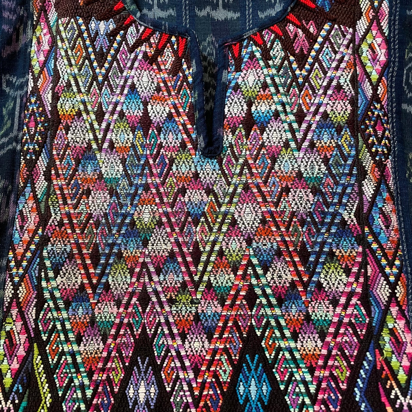 Huipil × Indigo Dress J (S)/グアテマラ ウィピル × 藍染 ワンピース