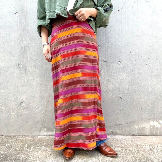 Jaspe Skirt #1/グアテマラ コルテ 巻きスカート 絣 織り