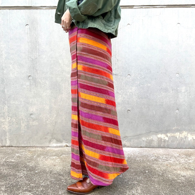 Jaspe Skirt #1/グアテマラ コルテ 巻きスカート 絣 織り