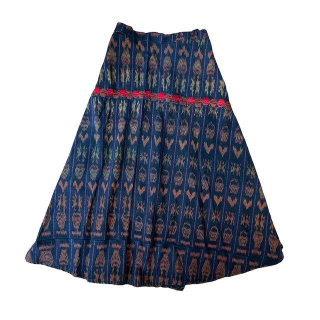 Indigo Skirt Corte #13/グアテマラ コルテ 藍染 スカート 刺繍 民族衣装