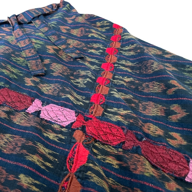 Indigo Skirt Corte #13/グアテマラ コルテ 藍染 スカート 刺繍 民族衣装