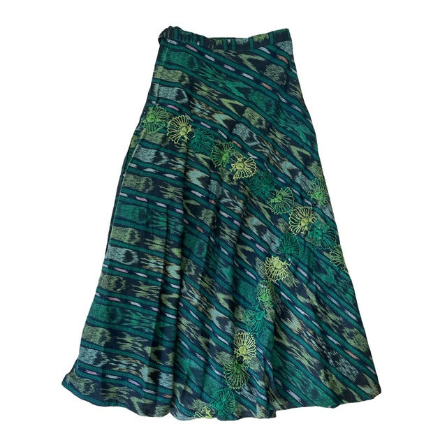 Indigo Skirt Corte #6/グアテマラ コルテ 藍染 スカート 刺繍 民族衣装
