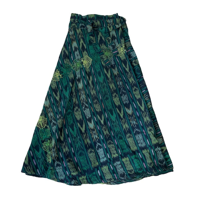 Indigo Skirt Corte #6/グアテマラ コルテ 藍染 スカート 刺繍 民族衣装