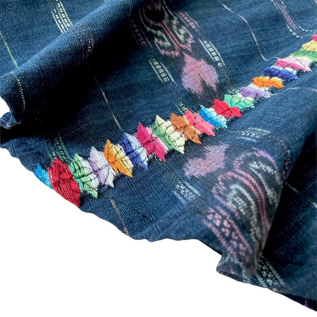 Indigo Skirt Corte #2/グアテマラ コルテ 藍染 スカート 刺繍 民族衣装