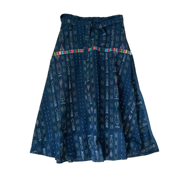 Indigo Skirt Corte #1/グアテマラ コルテ 藍染 スカート 刺繍 民族衣装