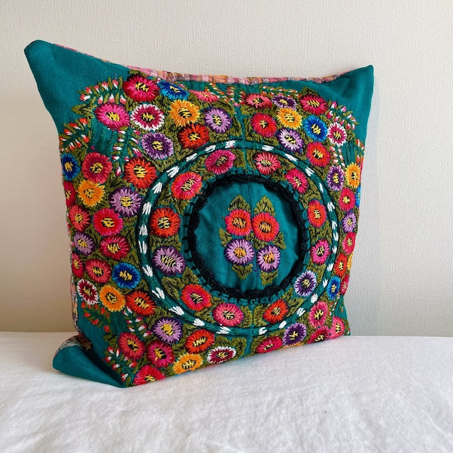 Vintage Huipil Cushion Cover B (45×45㎝)/グアテマラ ウィピル クッションカバー