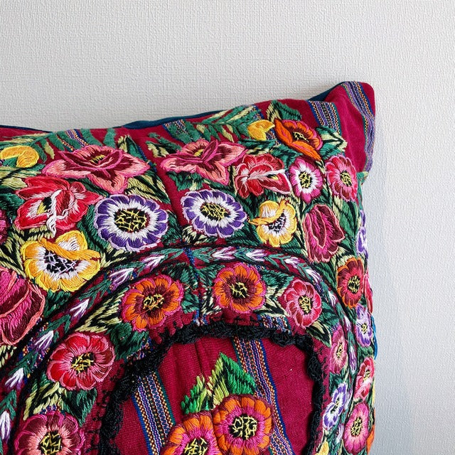 Vintage Huipil Cushion Cover A (45×45㎝)/グアテマラ ウィピル クッションカバー