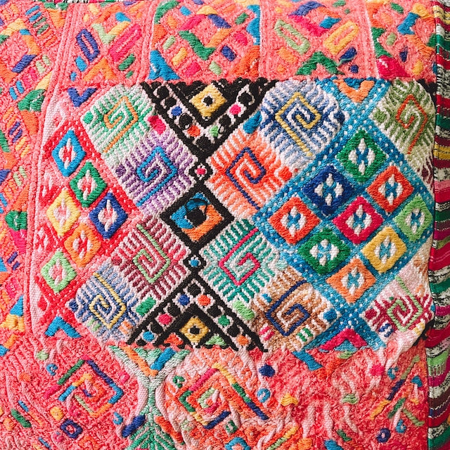 Huipil Cushion Cover #15 (40×40㎝)/グアテマラ ウィピル クッションカバー