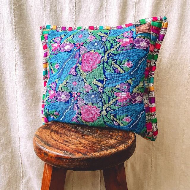 Huipil Cushion Cover #2 (40×40㎝)/グアテマラ ウィピル クッションカバー