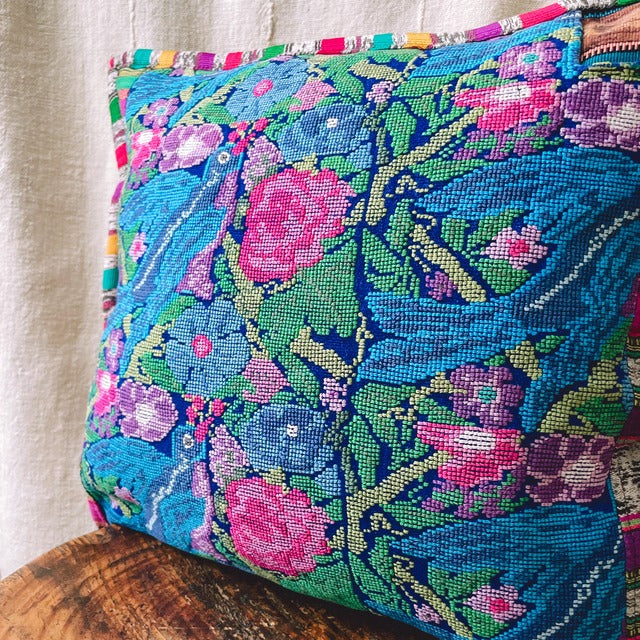 Huipil Cushion Cover #2 (40×40㎝)/グアテマラ ウィピル クッションカバー