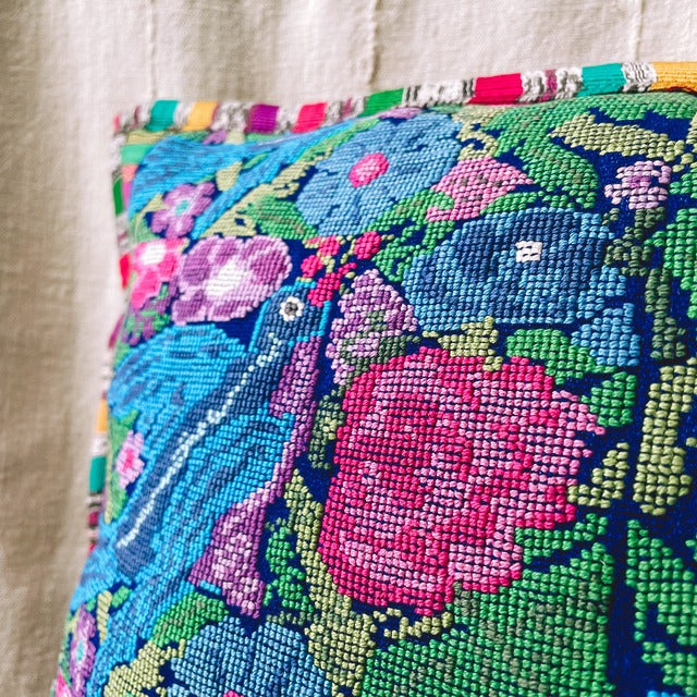 Huipil Cushion Cover #2 (40×40㎝)/グアテマラ ウィピル クッションカバー