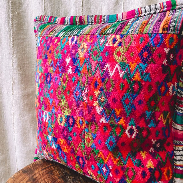Huipil Cushion Cover #8 (40×40㎝)/グアテマラ ウィピル クッションカバー