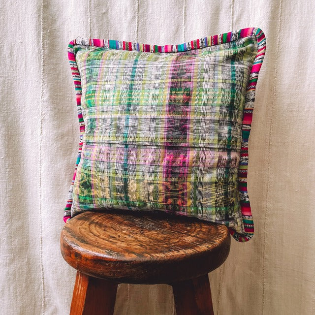 Huipil Cushion Cover #8 (40×40㎝)/グアテマラ ウィピル クッションカバー