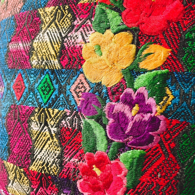 Huipil Cushion Cover #10 (40×40㎝)/グアテマラ ウィピル クッションカバー