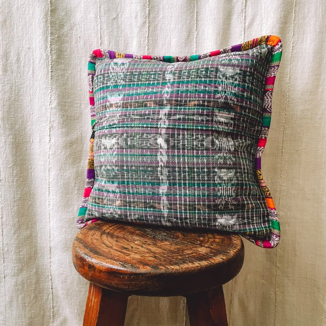 Huipil Cushion Cover #10 (40×40㎝)/グアテマラ ウィピル クッションカバー