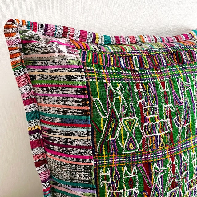 Huipil Cushion Cover #8 (50×50㎝)/グアテマラ ウィピル クッションカバー