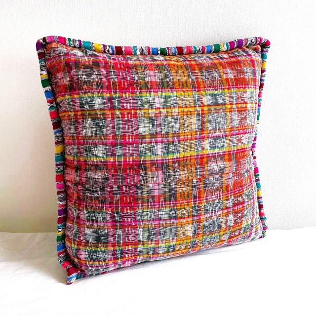 Huipil Cushion Cover #4 (45×45㎝)/グアテマラ ウィピル クッションカバー