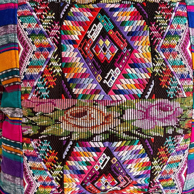 Huipil Cushion Cover #4 (45×45㎝)/グアテマラ ウィピル クッションカバー