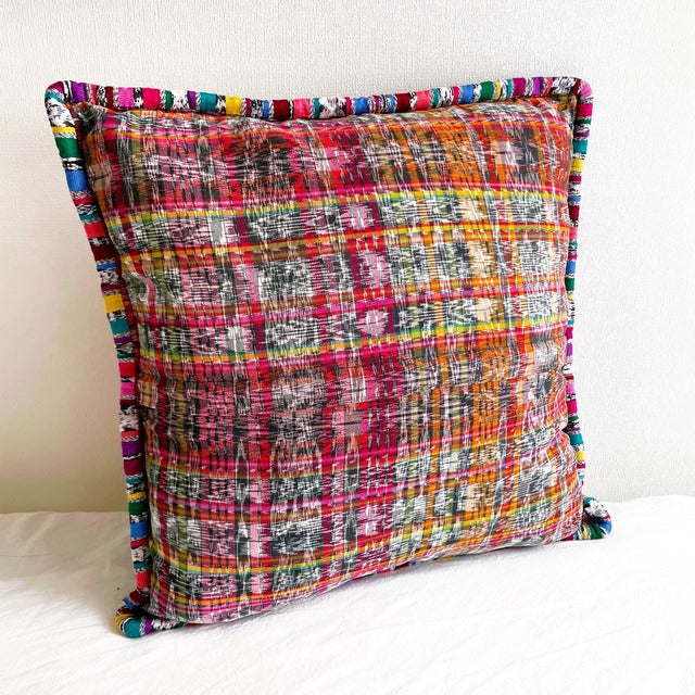 Huipil Cushion Cover #3 (45×45㎝)/グアテマラ ウィピル クッションカバー