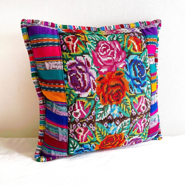 Huipil Cushion Cover #2 (45×45㎝)/グアテマラ ウィピル クッションカバー