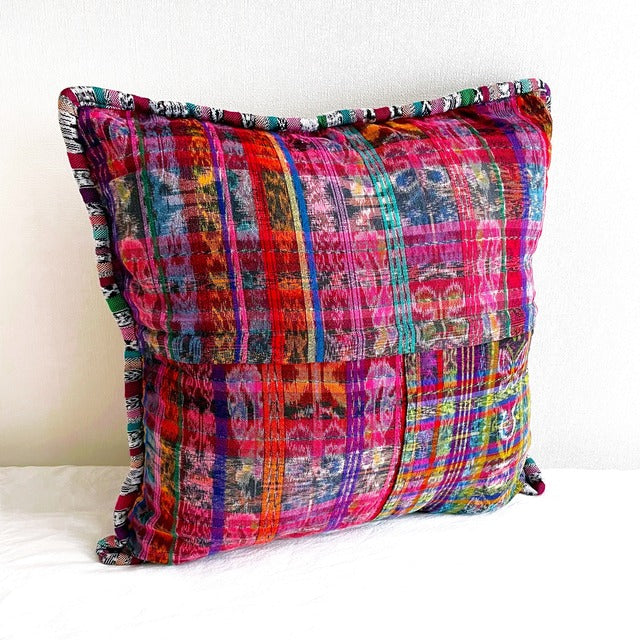 Huipil Cushion Cover #11 (50×50㎝)/グアテマラ ウィピル クッションカバー