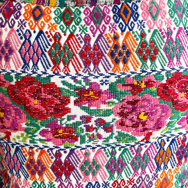 Huipil Cushion Cover #7 (50×50㎝)/グアテマラ ウィピル クッションカバー