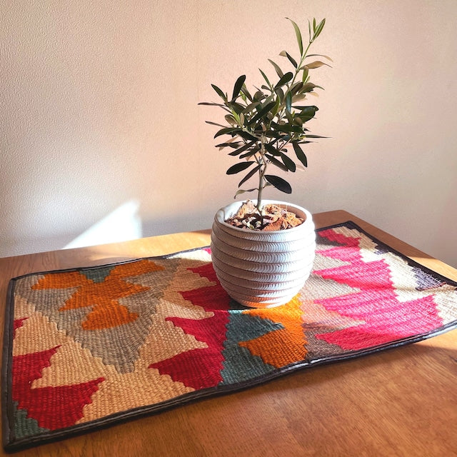 Old Kilim Place Mat #3／オールド キリム ミニ ラグ テーブルランナー