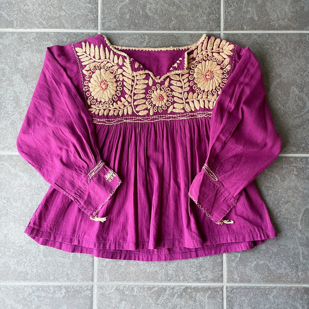 Mexican Embroidery Blouse #3/メキシコ 刺繍 ブラウス トップス
