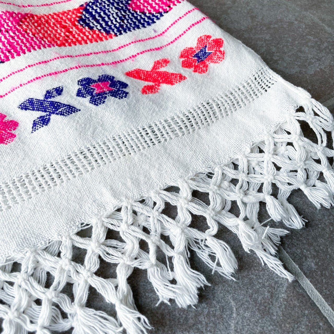 Mexican Embroidery Blouse #2/メキシコ 刺繍 フリンジ ブラウス トップス