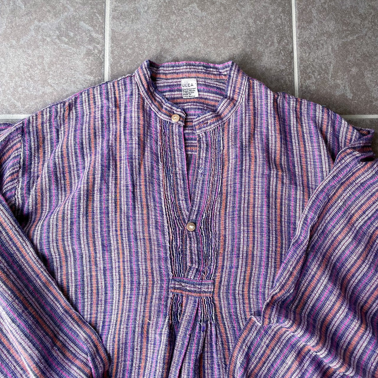 Striped Shirt #1/エクアドル コットン ストライプ シャツ トップス