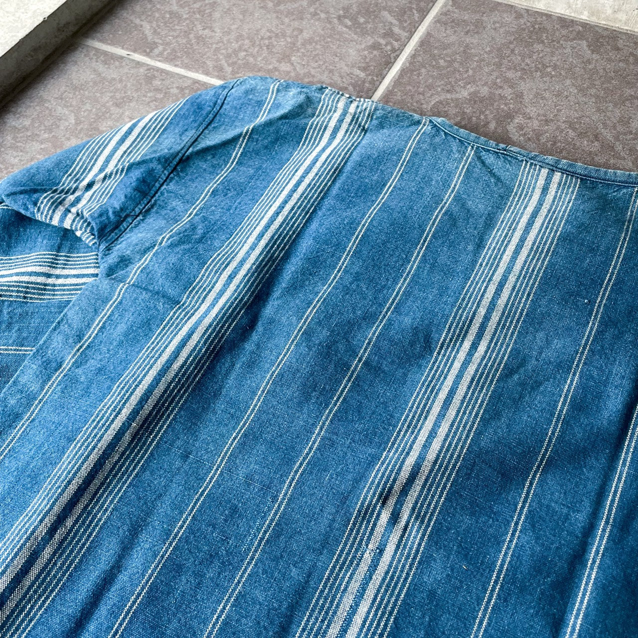 Guatemalan Indigo Blouse #3/グアテマラ ウィピル 刺繍 織り ブラウス トップス