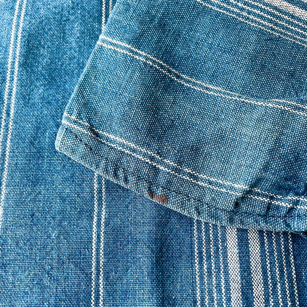 Guatemalan Indigo Blouse #3/グアテマラ ウィピル 刺繍 織り ブラウス トップス