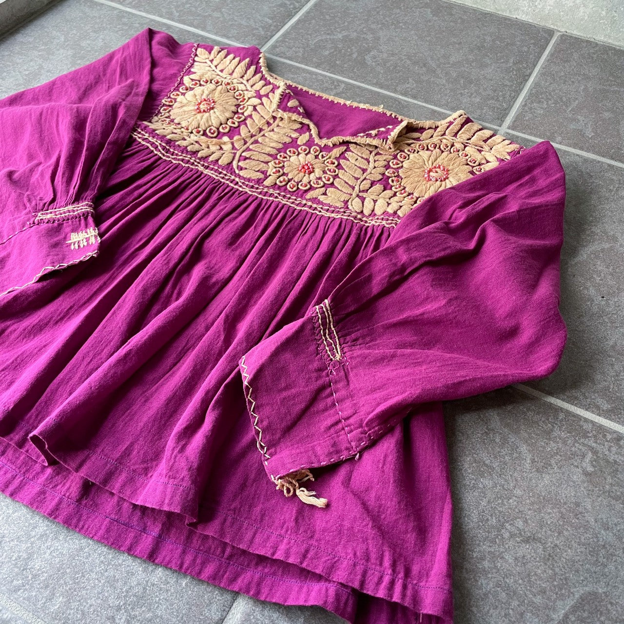 Mexican Embroidery Blouse #3/メキシコ 刺繍 ブラウス トップス