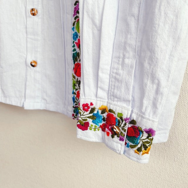 San Antonino Shirt B/サンアントニーノ メキシコ刺繍 シャツ