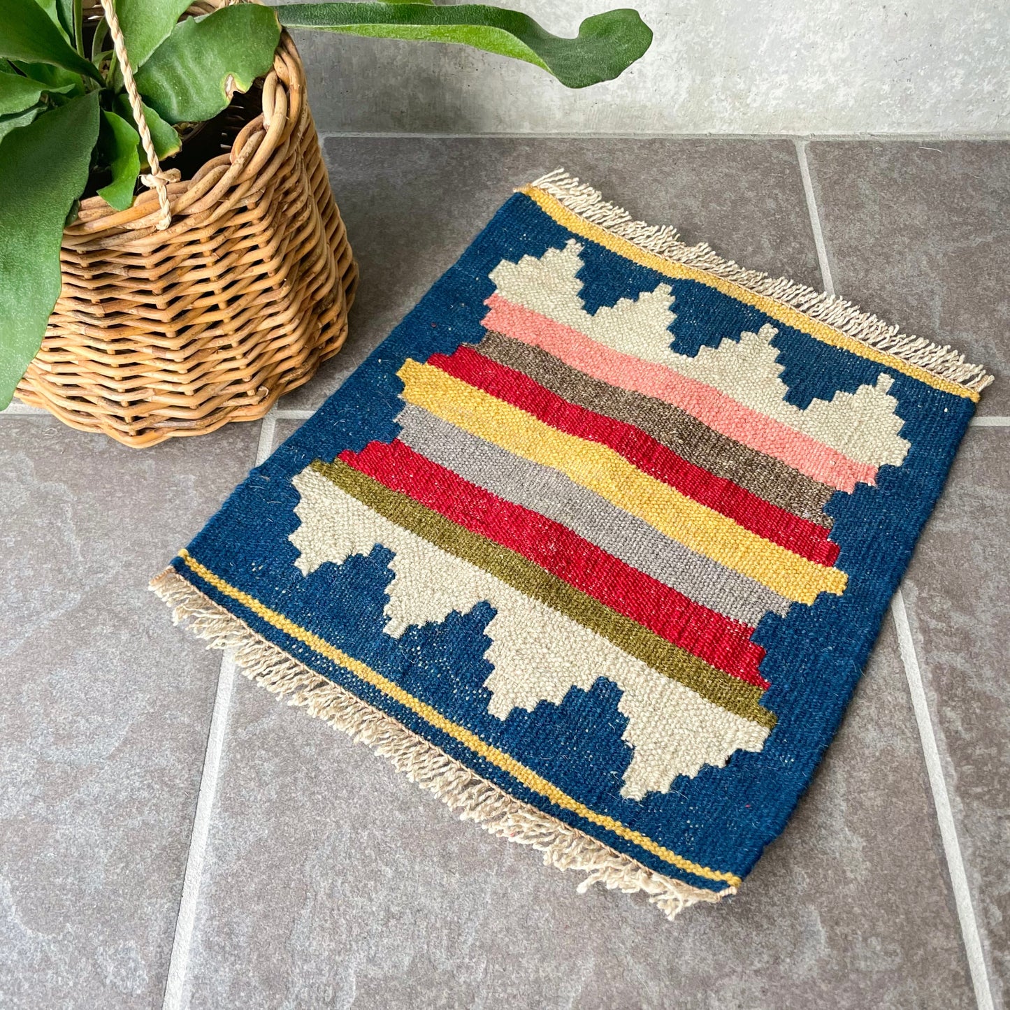 Old Kilim Mini Rug #8/オールド キリム ミニ ラグ 絨毯