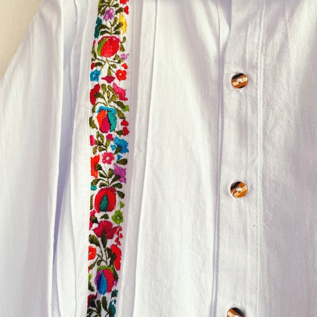 San Antonino Shirt B/サンアントニーノ メキシコ刺繍 シャツ