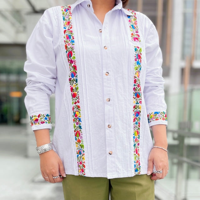 San Antonino Shirt B/サンアントニーノ メキシコ刺繍 シャツ