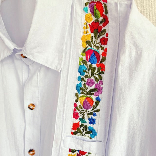 San Antonino Shirt C/サンアントニーノ メキシコ刺繍 シャツ
