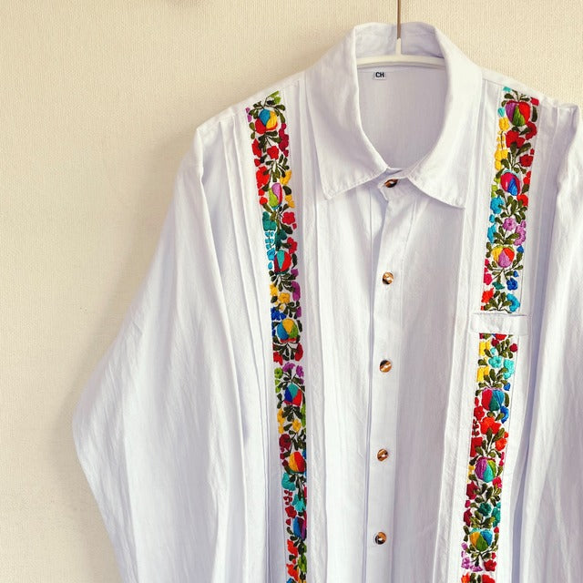 San Antonino Shirt C/サンアントニーノ メキシコ刺繍 シャツ