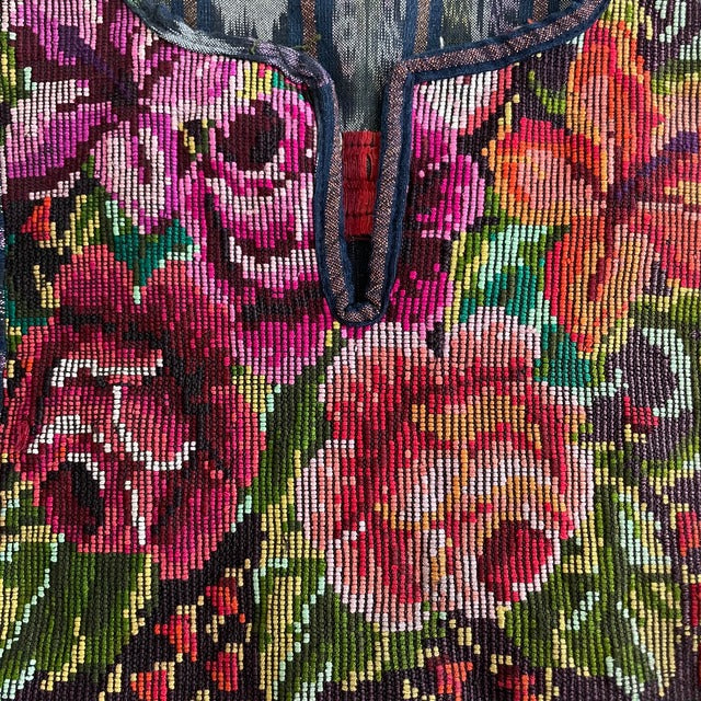 Huipil × Indigo Blouse #4/グアテマラ ウィピル 藍染 ブラウス 刺繍
