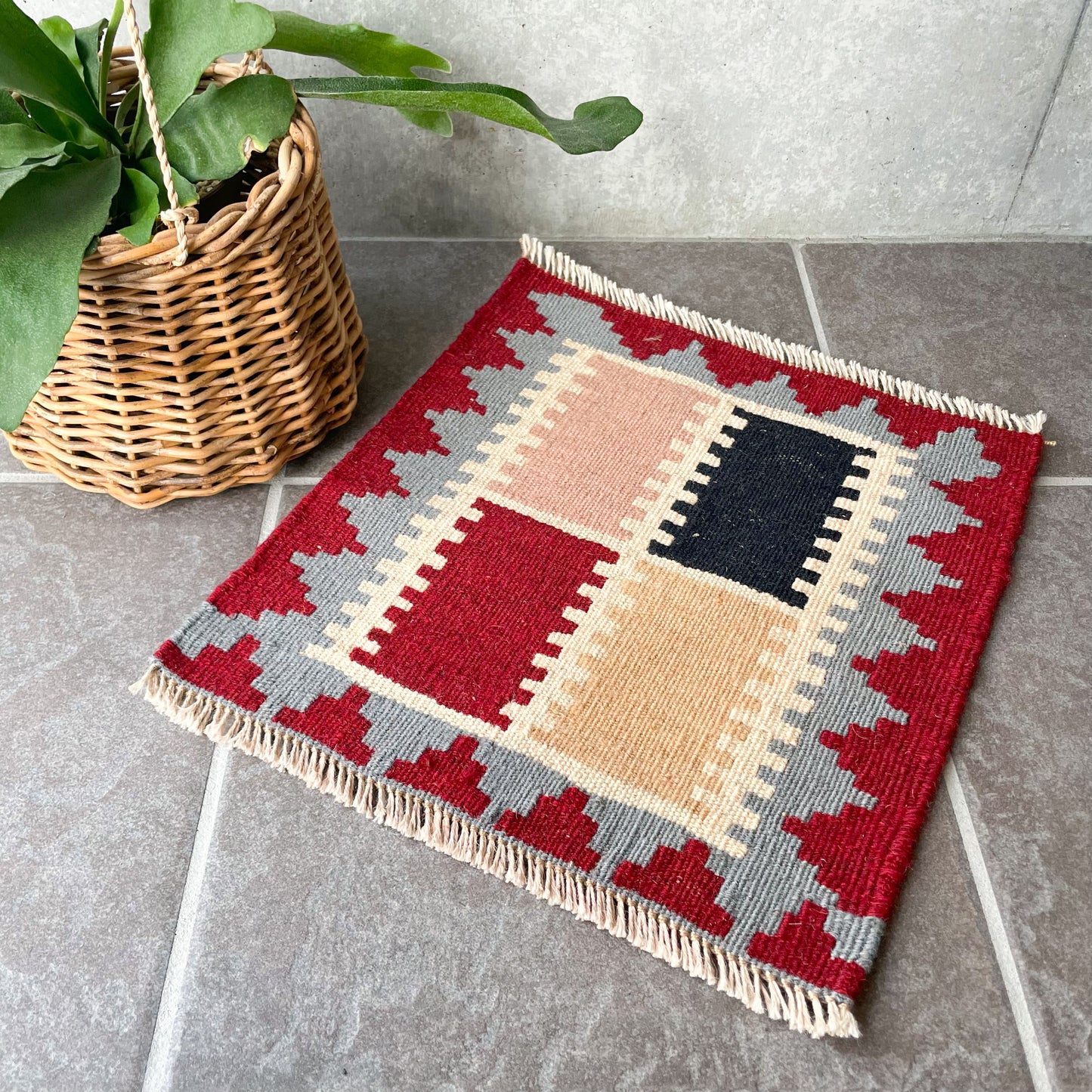 Old Kilim Mini Rug #7/オールド キリム ミニ ラグ 絨毯